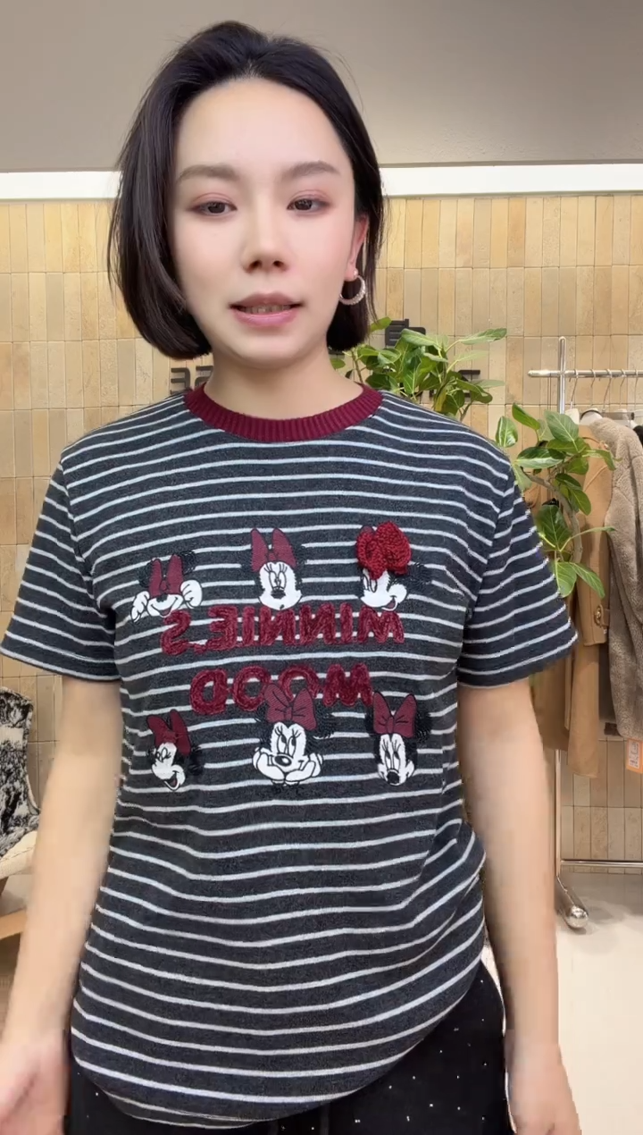 卓约姿色9185条纹半袖