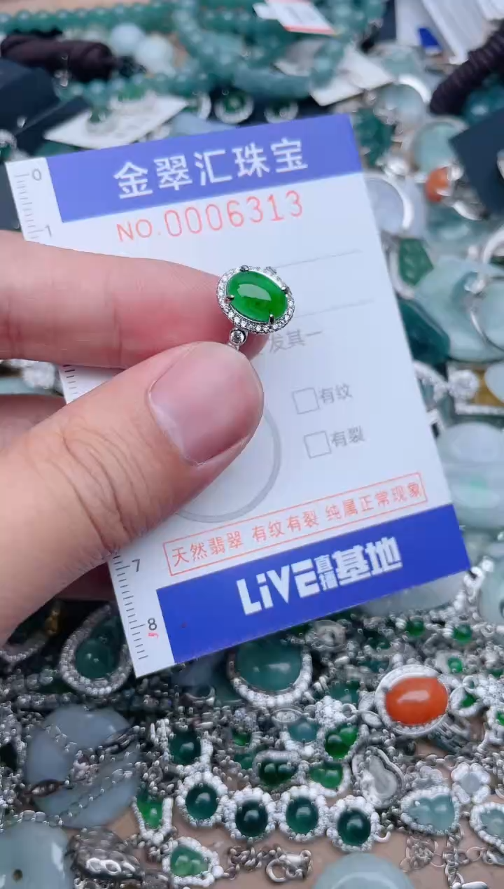 翡翠未镶嵌颈饰6313....