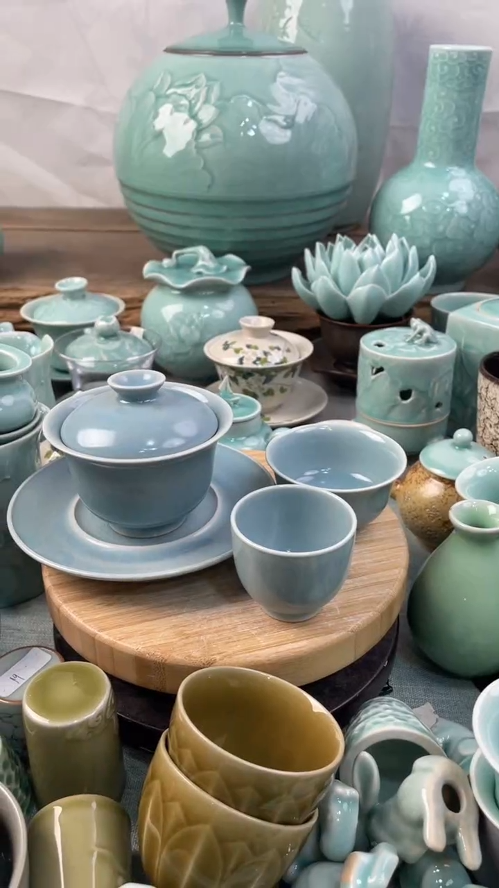 【闪购商品】1盖碗2杯 特价福利 微瑕 慧仙青瓷