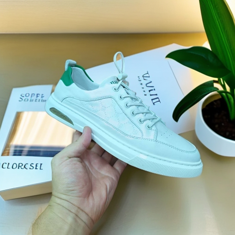 头层牛皮男士休闲板鞋时尚百搭潮流67083