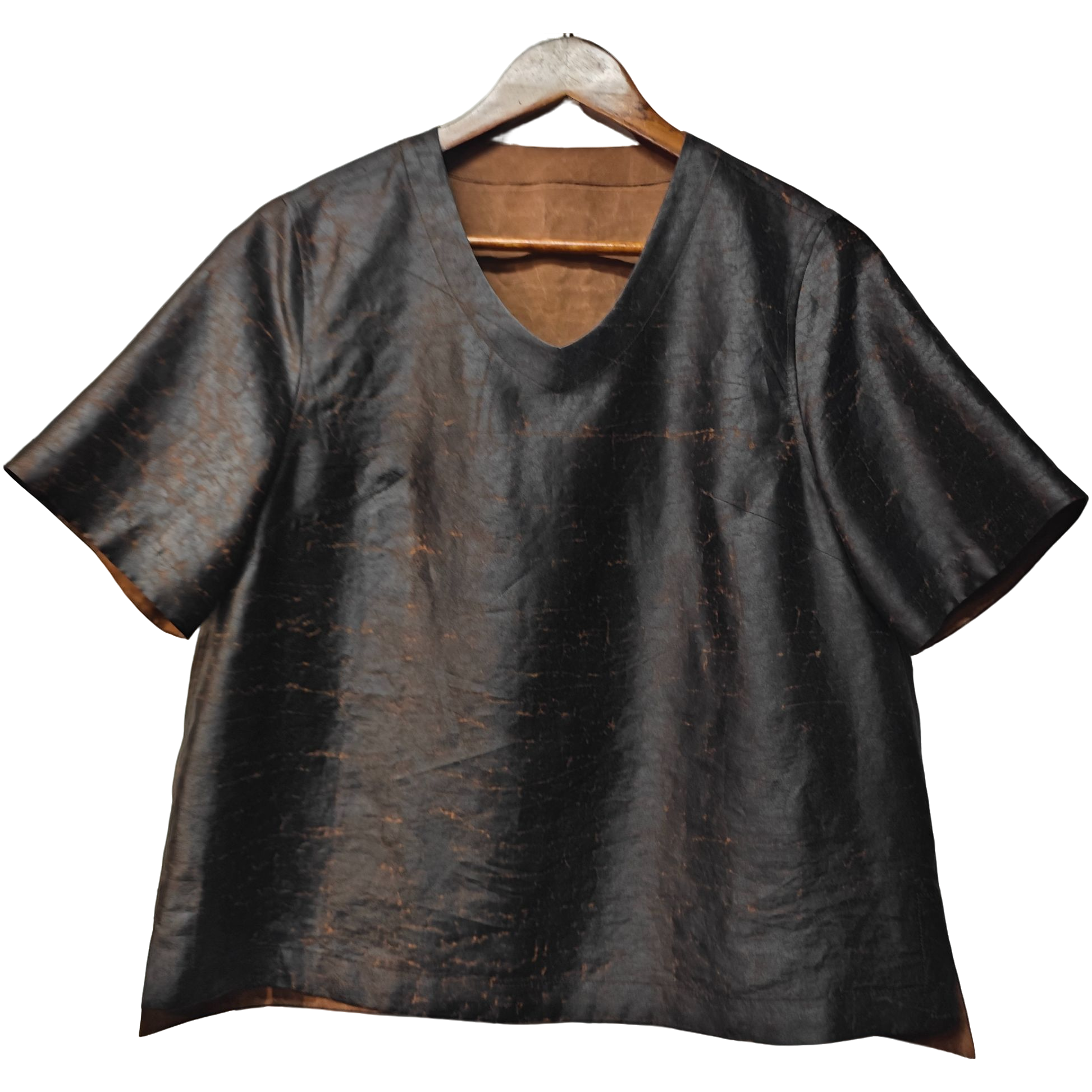 原色龟纹双面穿桑蚕丝v领小上衣，百分百桑蚕丝，面料透气