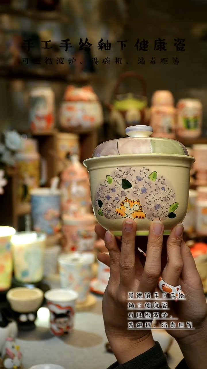 【闪购商品】杯景德镇陶瓷高温釉下彩&A777