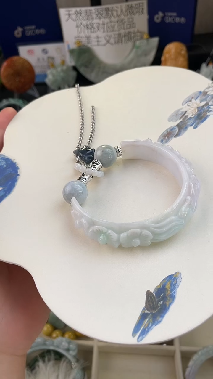 未镶嵌手链翡翠安****啦手工定制默认微瑕播介绍为准