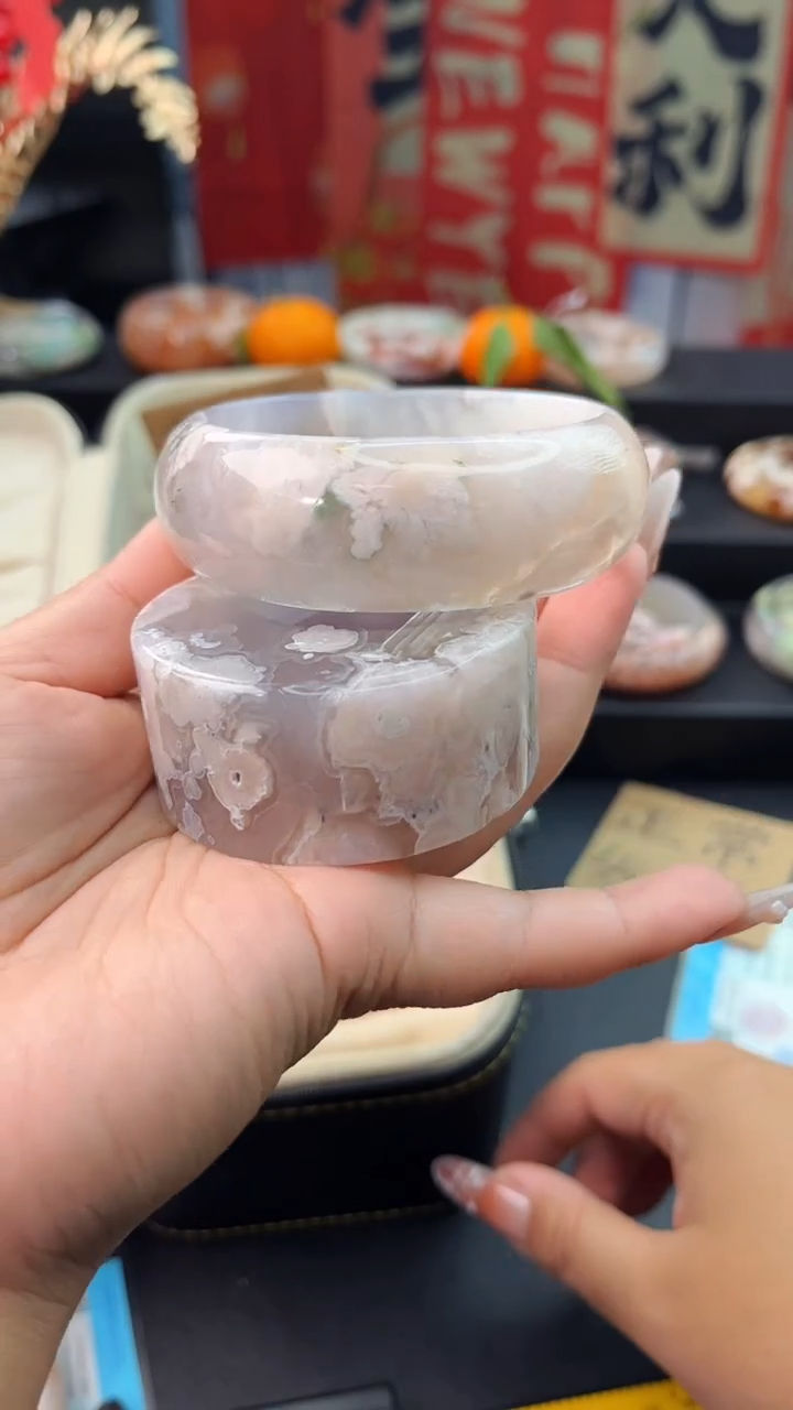 【闪购商品】石英质玉手镯未镶嵌赠送镯心（圈口）