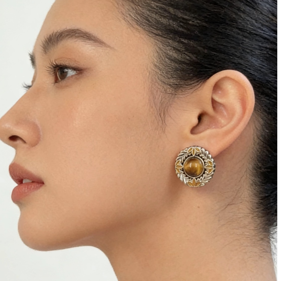 铜合金合成锆石耳饰 铜合金时尚饰品耳饰 通用V132