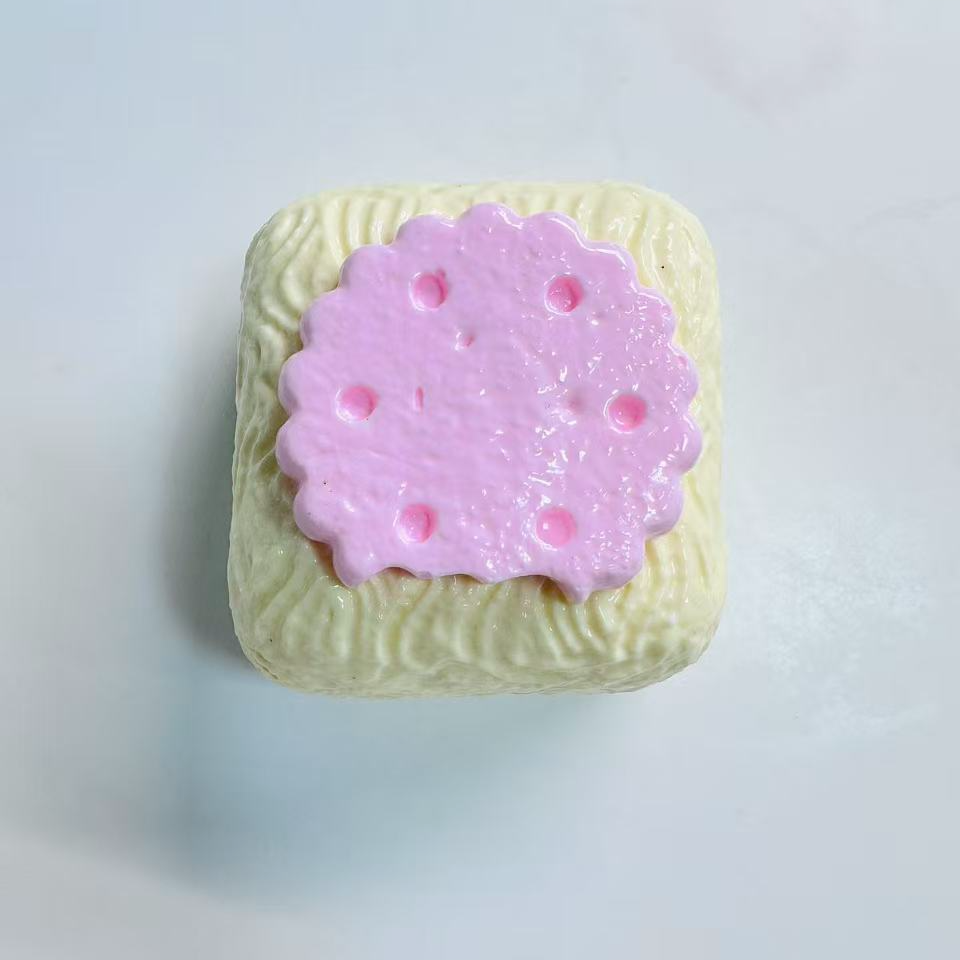 食品级硅胶纯手工制作捏捏-捏捏多巴胺奶油曲奇（默认微瑕）