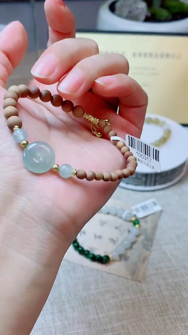 未镶嵌手串翡翠珠串