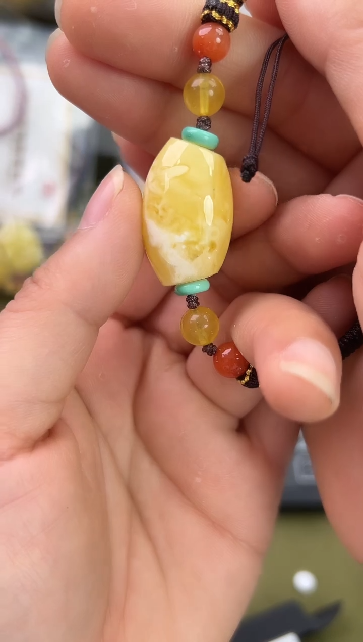 裸石琥珀未镶嵌琥珀蜜蜡手绳