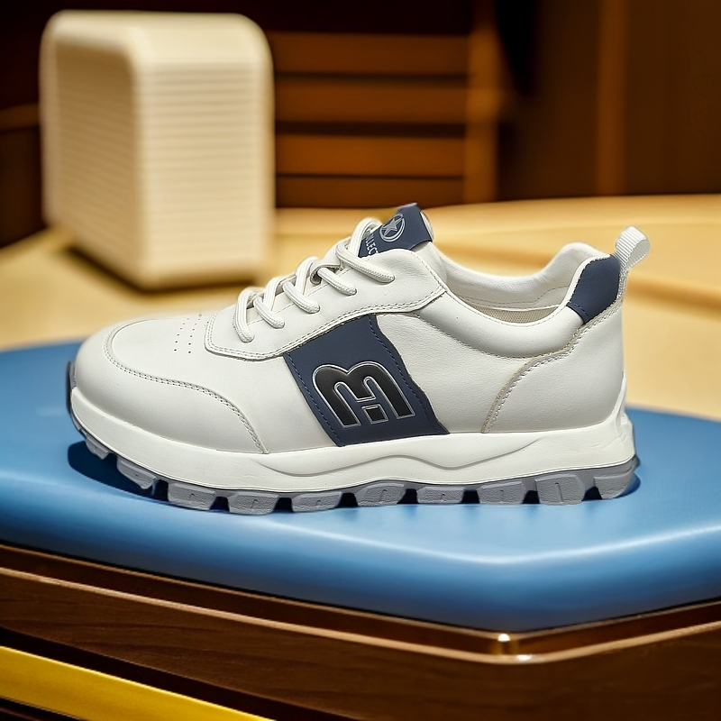 男生头层牛皮运动休闲鞋男款潮鞋真皮高端欧洲站男鞋男士休闲鞋男