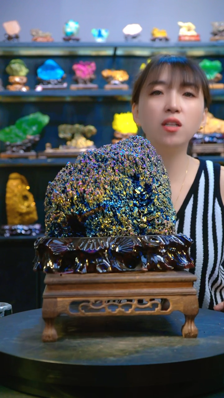 石材精品斑铜矿，石头摆件