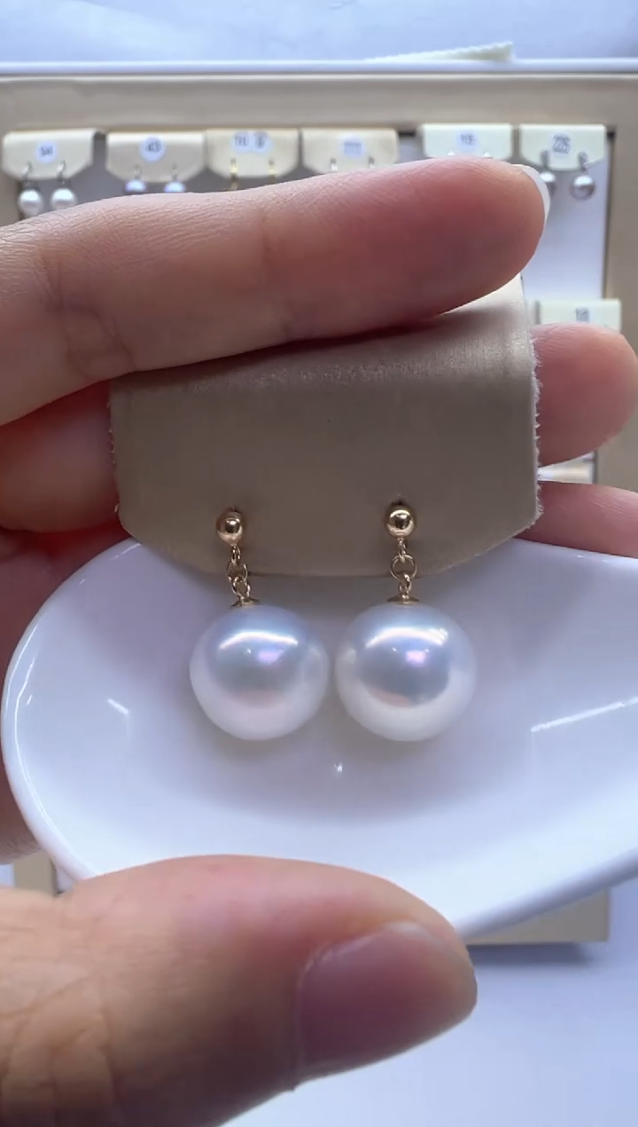 银S925镶嵌淡水珍珠耳饰8