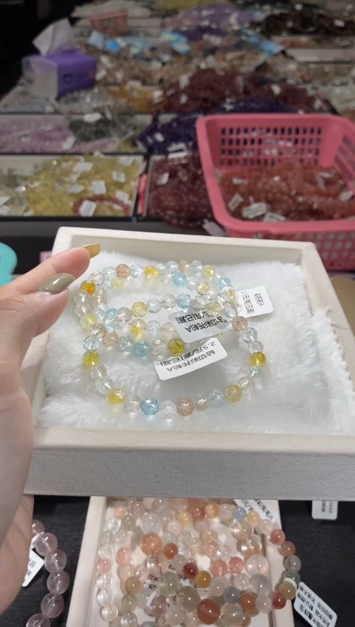 未镶嵌手链水晶341号 3条多样性发一BB  6+