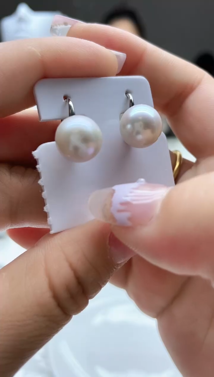 未镶嵌淡水珍珠耳饰天然淡水珍珠 高跟鞋耳钩 卡11mm+