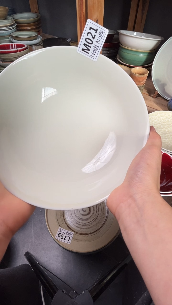 瓷片p****漠m021定白平底碗福利