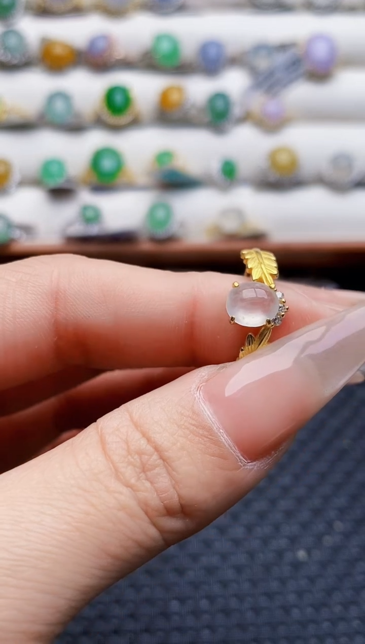 银S925镶嵌戒指翡翠2366