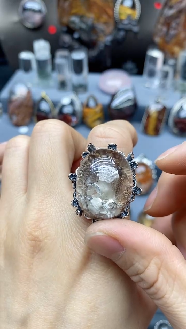 【闪购商品】水晶戒指银S925镶嵌水晶水晶