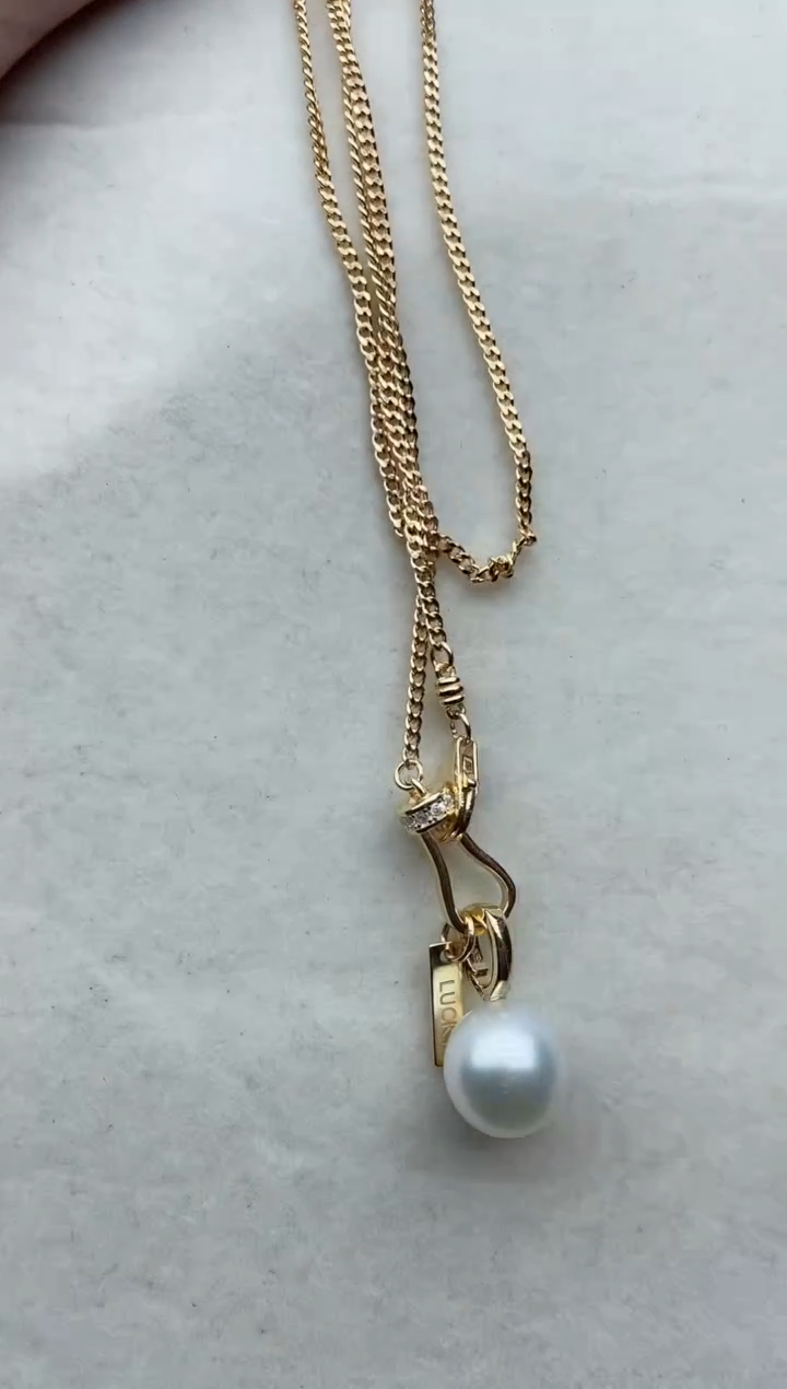 【闪购商品】海水珍珠套链银S925镶嵌95