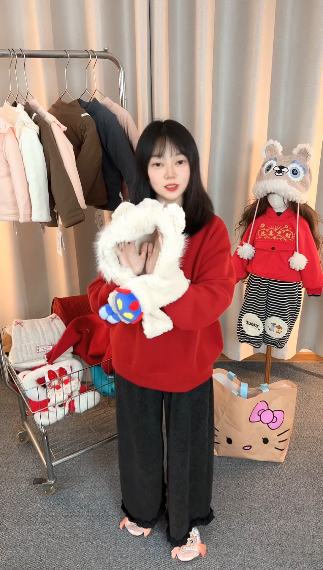 儿童围巾帽子二合一A520
