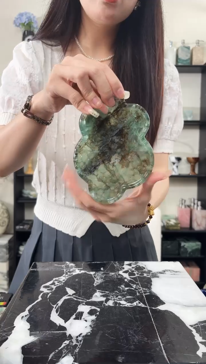 石材绿水晶云朵001