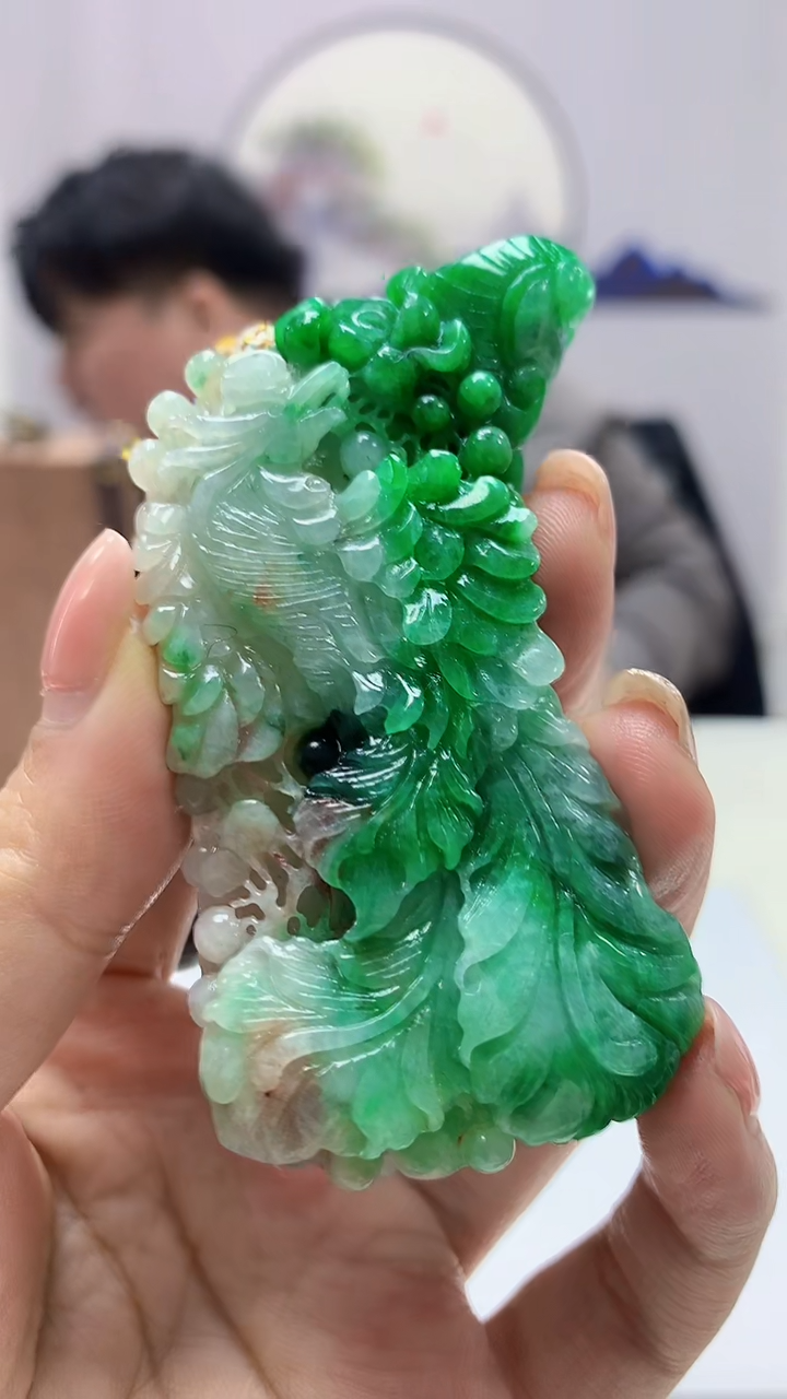 【闪购商品】定制翡翠未镶嵌5060ms-毛货57凤凰