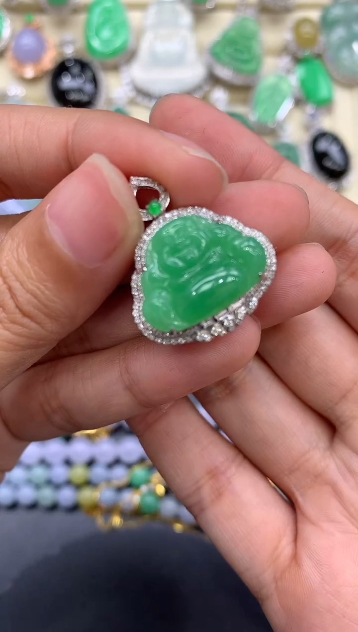 【闪购商品】翡翠颈饰18K金镶嵌383-中国好珍宝