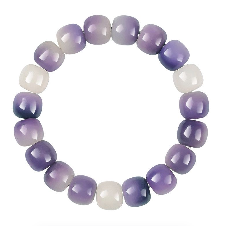 菩提PT-024天然菩提根紫气东来筒株糯米紫手盘串手串（无礼盒）