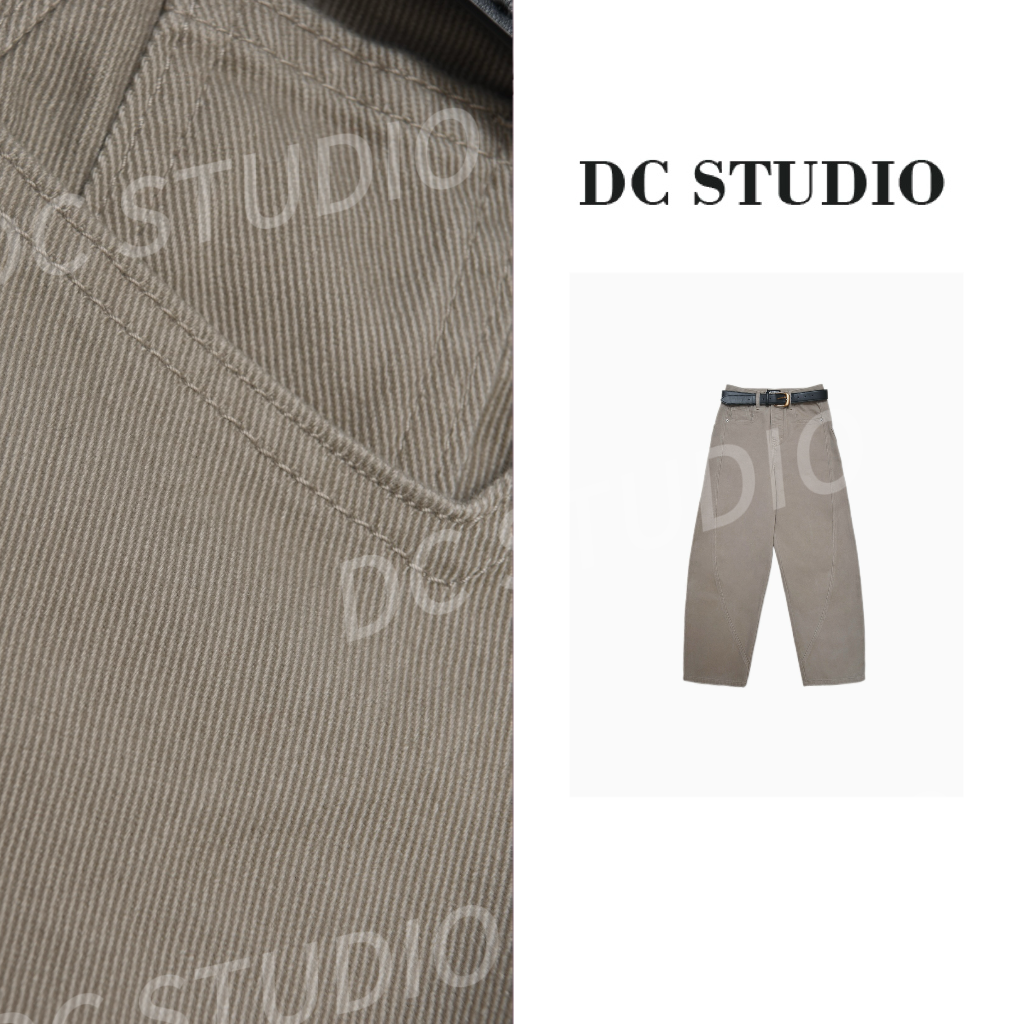 Syan【拿铁】2025春季新款时尚休闲百搭卡其绿牛仔裤