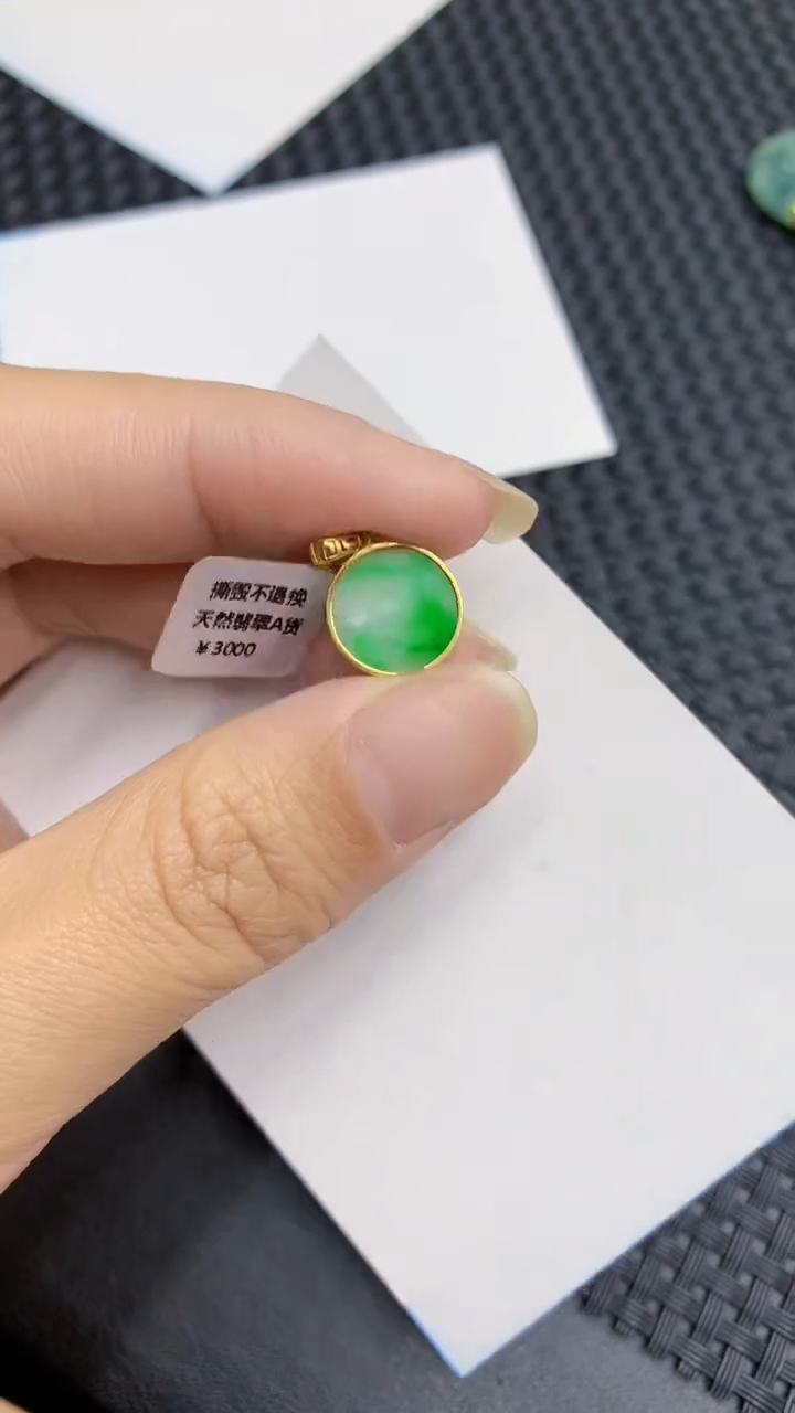 【闪购商品】翡翠颈饰18K金镶嵌            8