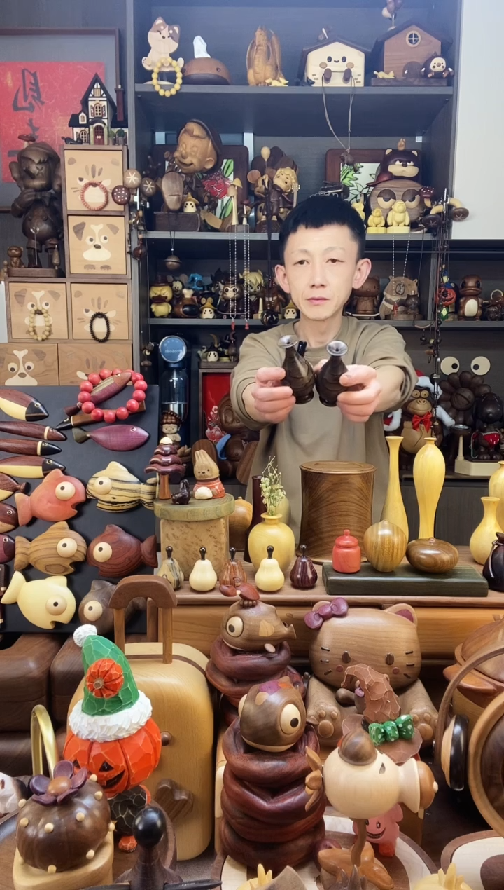 木赖*?花瓶黑柿木  2个