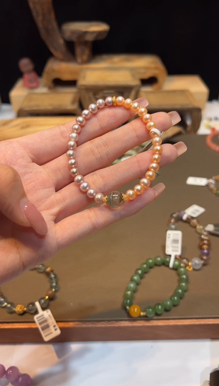 未镶嵌手链淡水珍珠手饰@@C2862