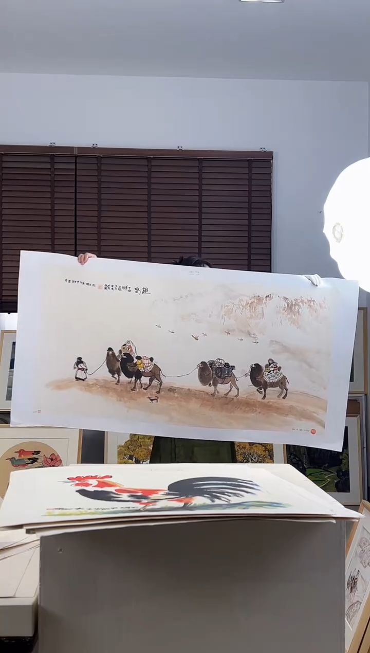 版画耿玉琨限量作品亲签盖章版画S