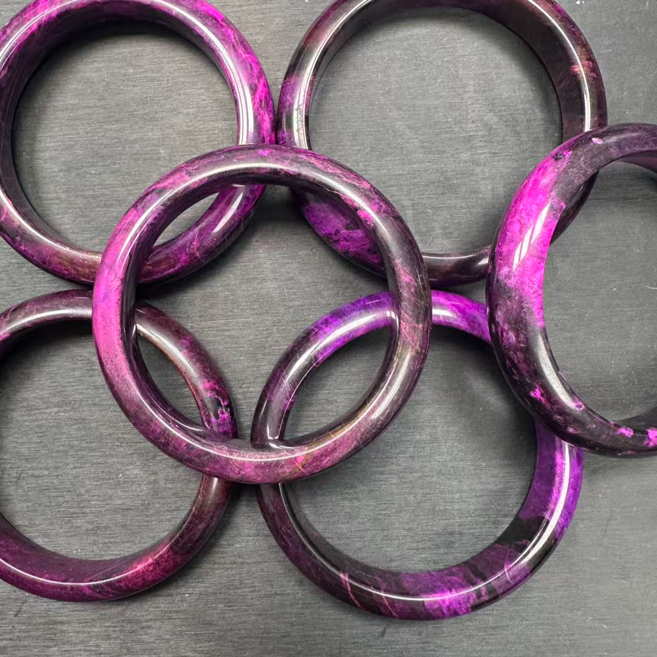 手链 铁皮红丝绒帝王紫diy原创B092