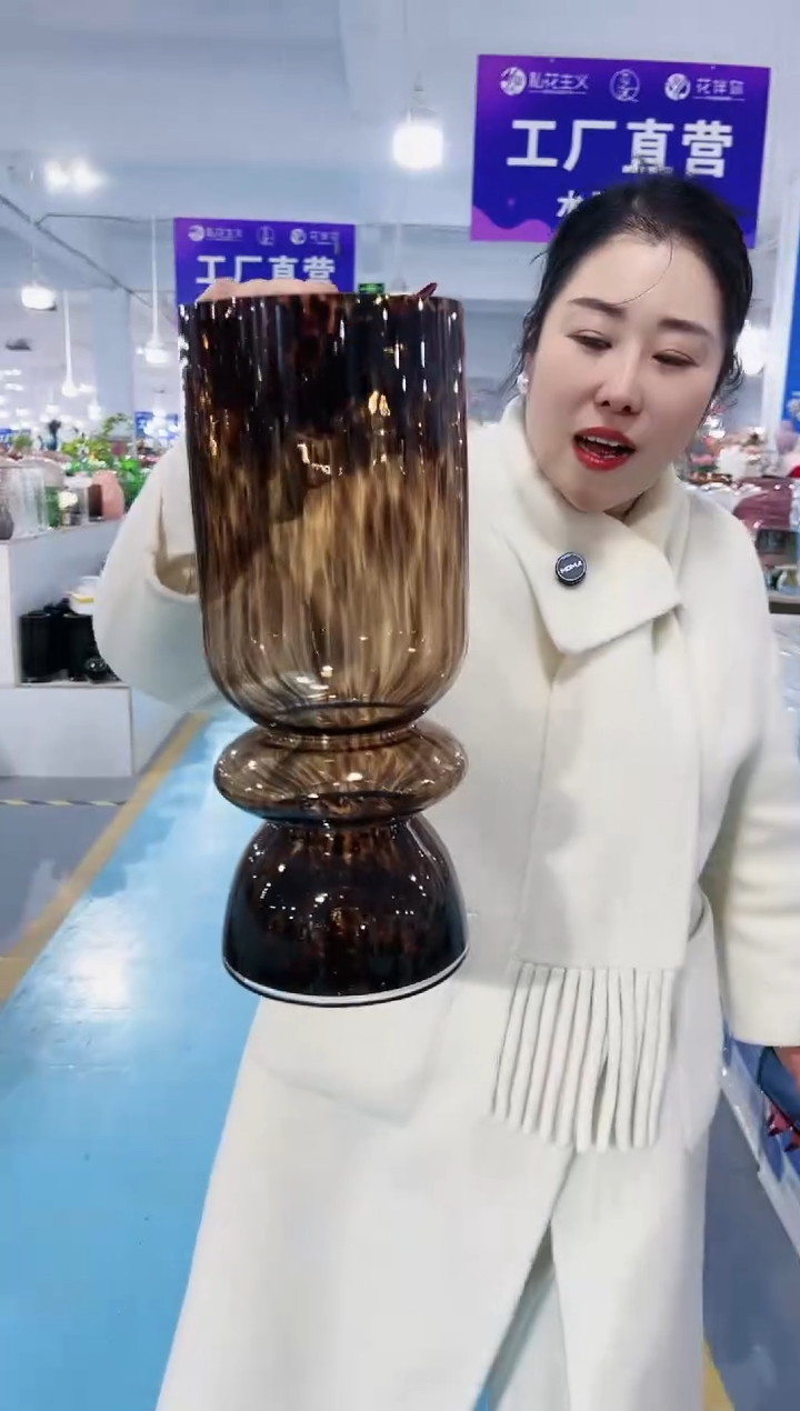 【闪购商品】玻璃花伴你花瓶-微瑕-N3S5