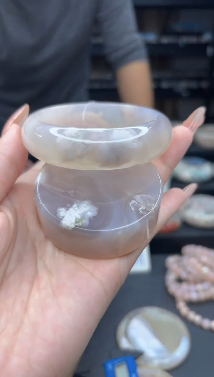 【闪购商品】石英质玉手镯未镶嵌617（58圈赠送镯心）