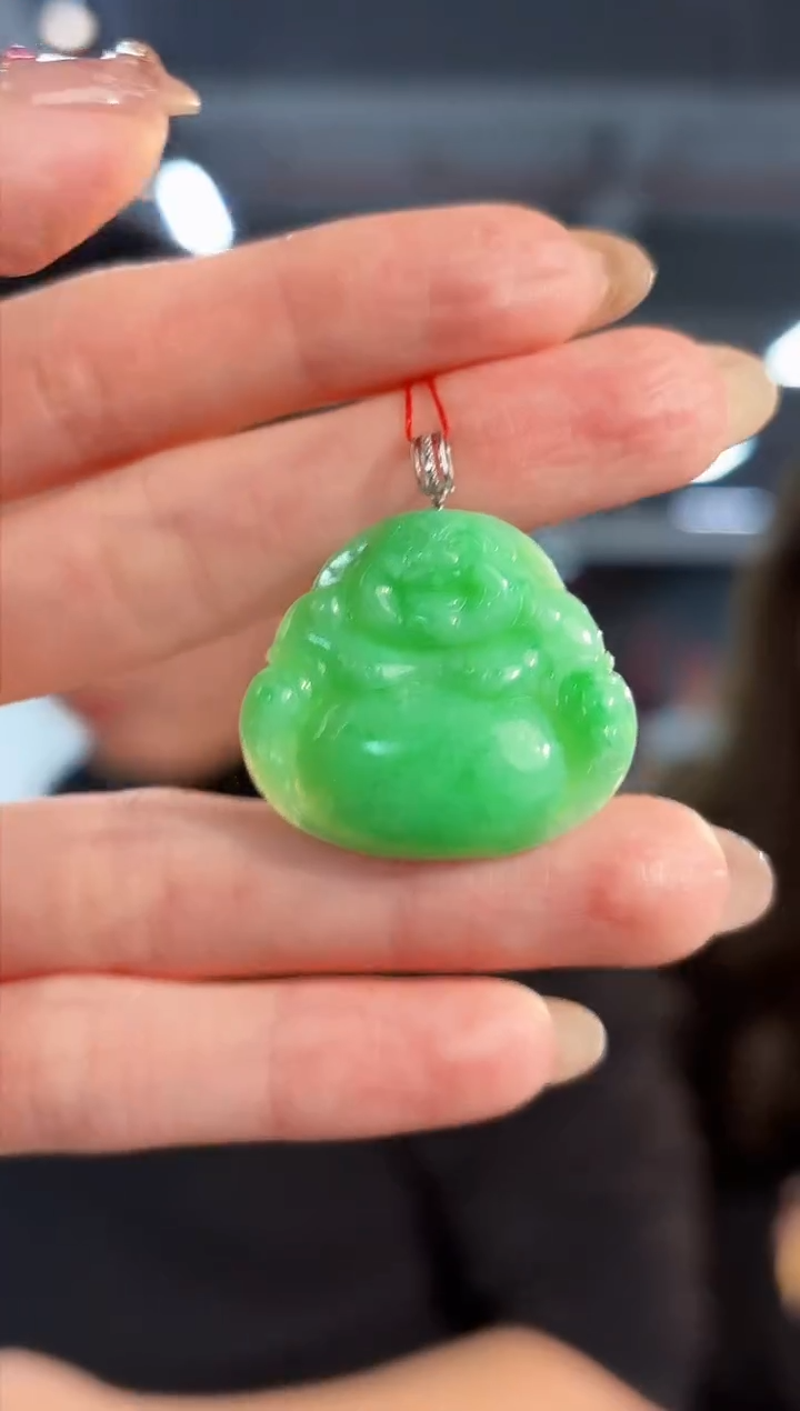 【闪购商品】翡翠颈饰18K金镶嵌缅料A货/支持复检/一件