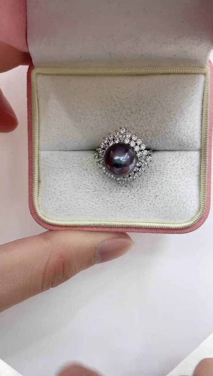 【闪购商品】海水珍珠戒指银S925镶嵌海水珍珠戒指