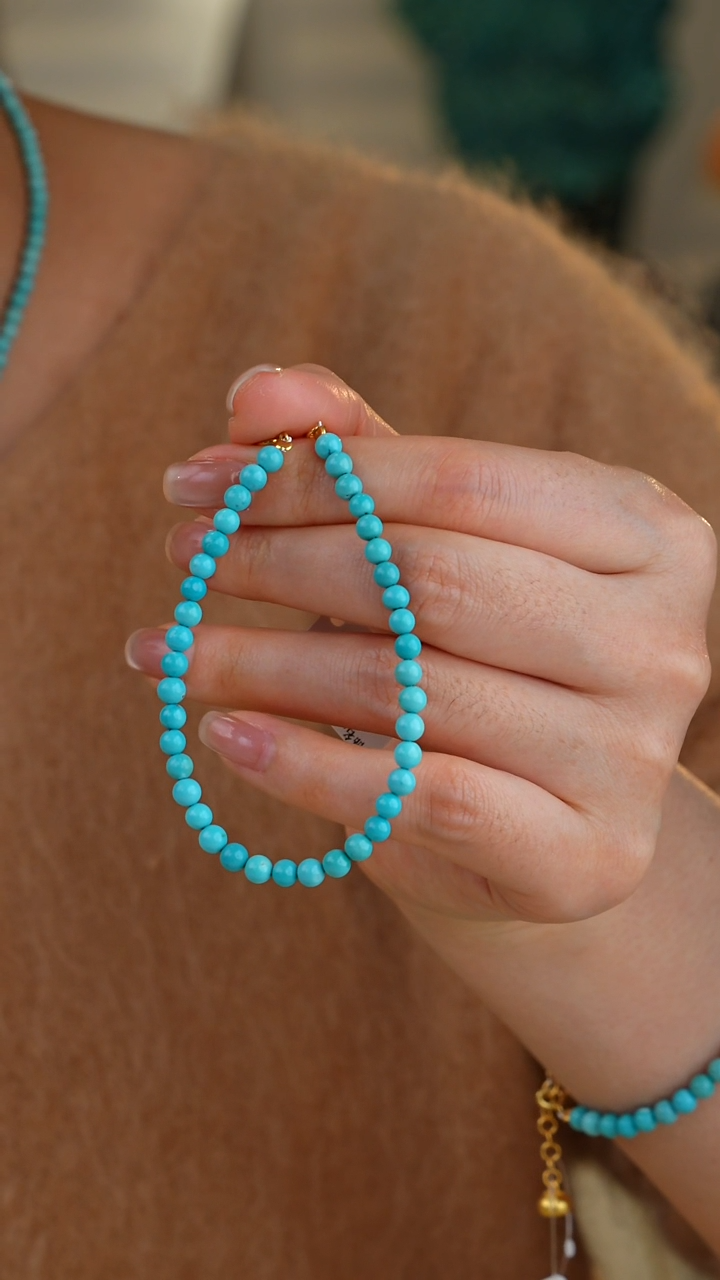 【闪购商品】绿松石手链银S925镀金镶嵌多样性发货