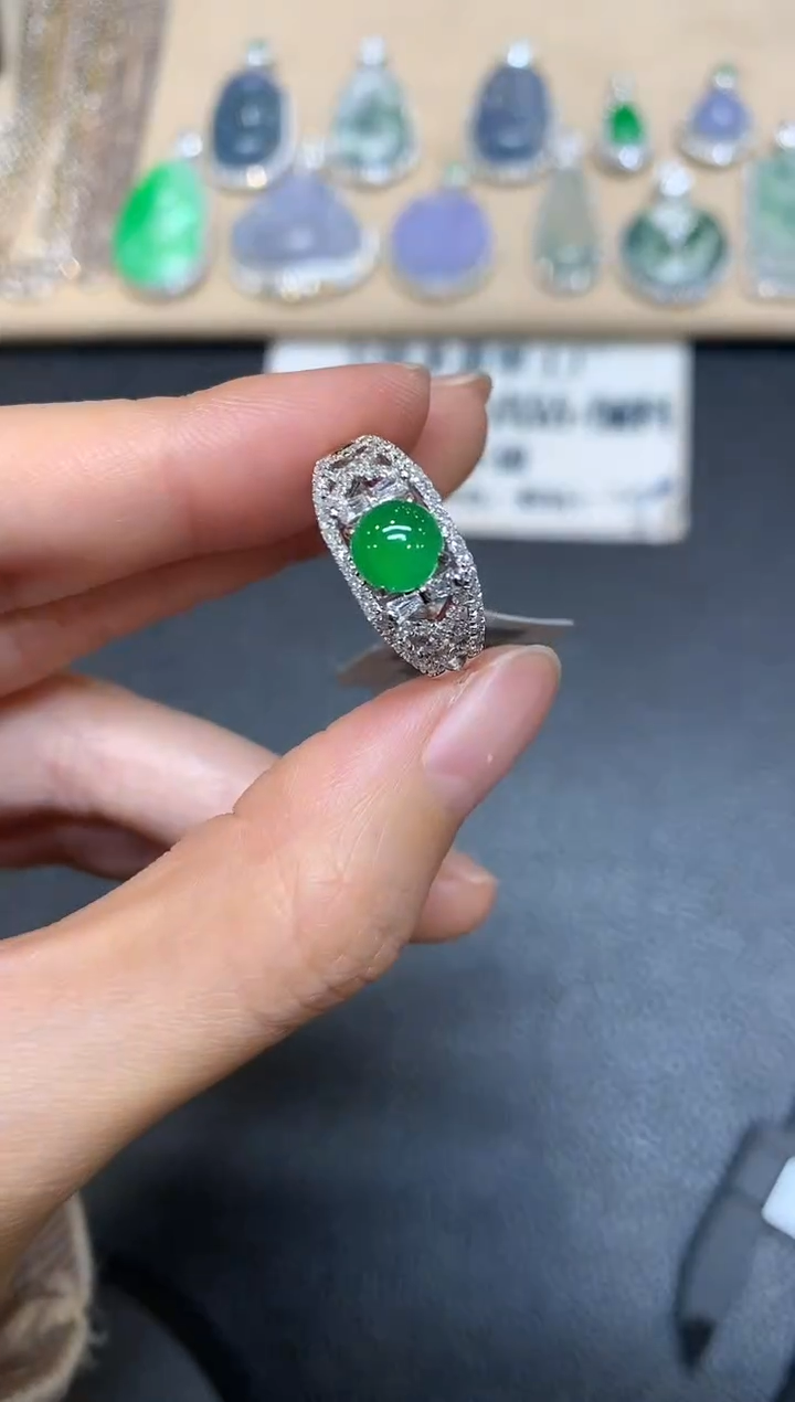 【闪购商品】翡翠戒指18K金镶嵌【无服务费