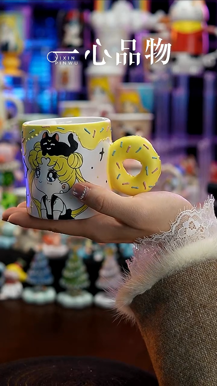 杯子瓷 129-18景德镇手工手绘杯子摆件