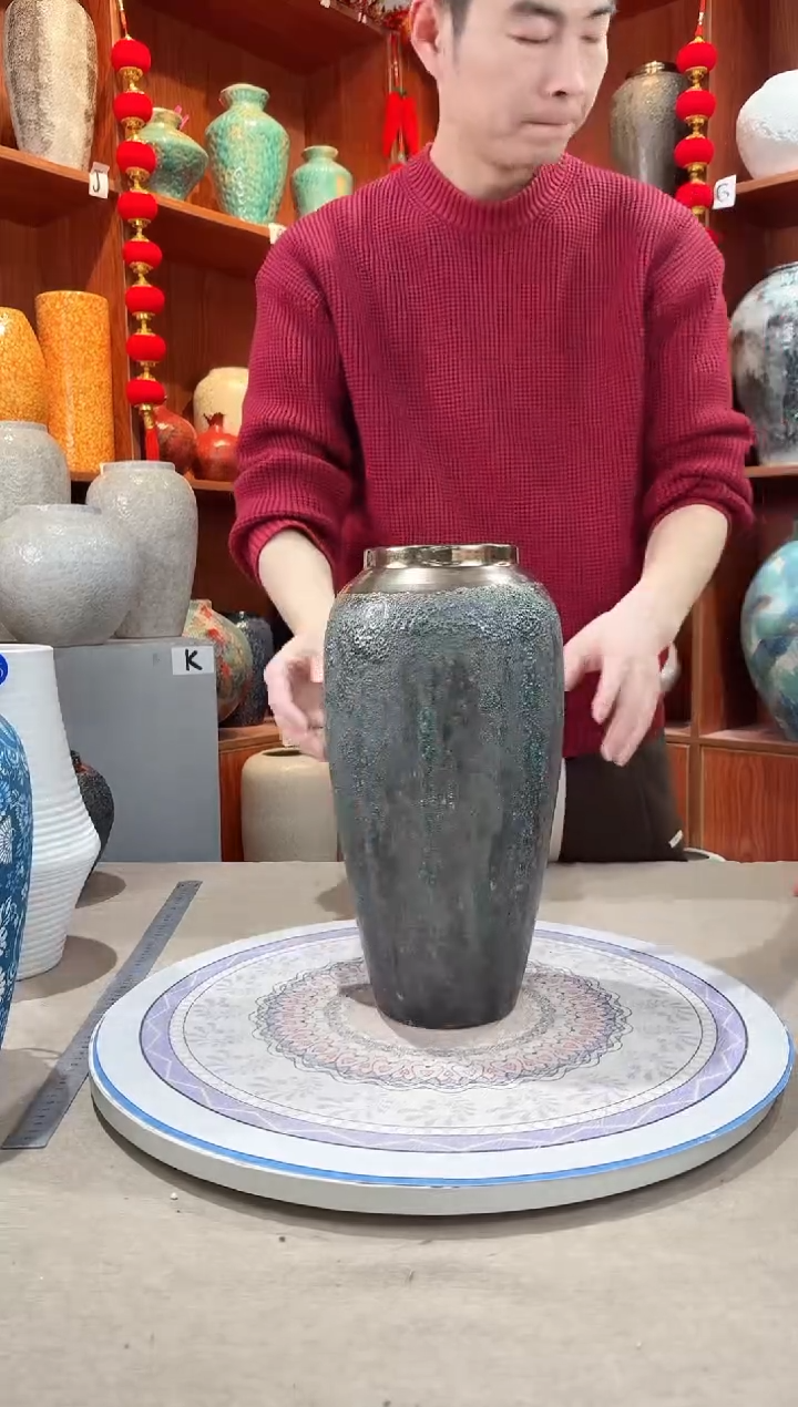 【闪购商品】瓶陶瓷花瓶 无花 青铜大号