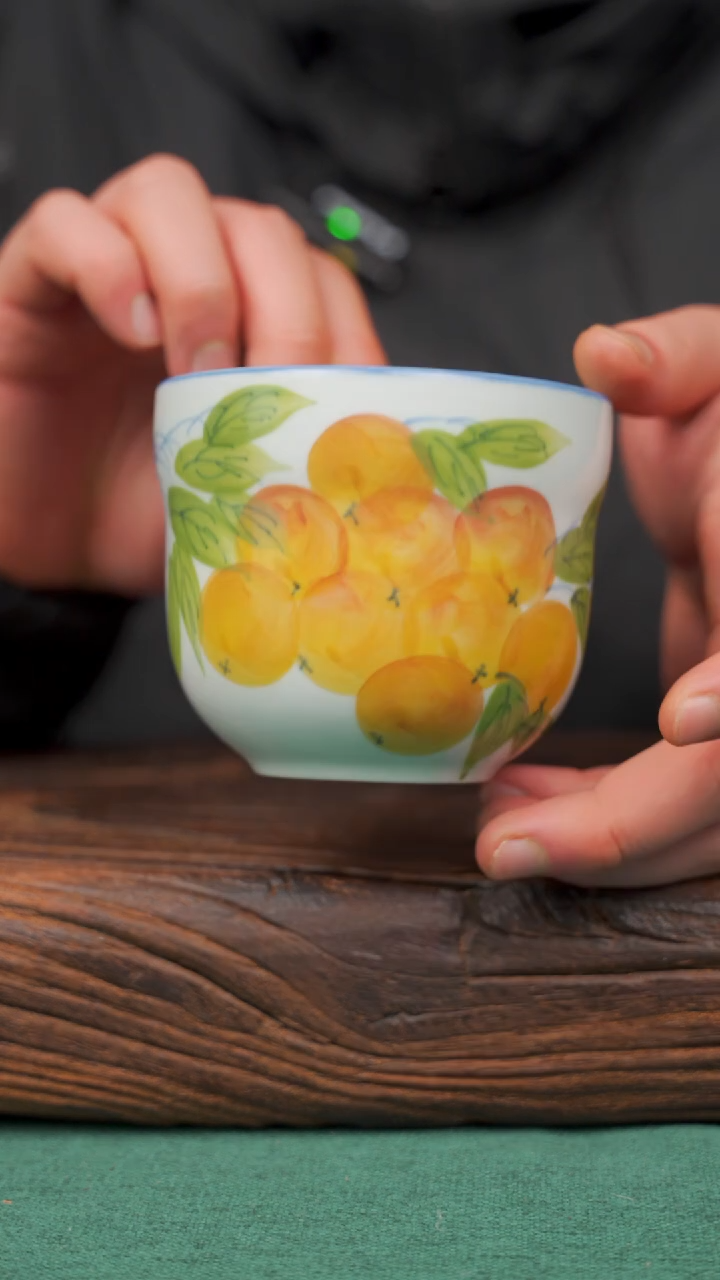 【闪购商品】瓷片49寻一缕瓷香杯釉下手工手绘瓷器