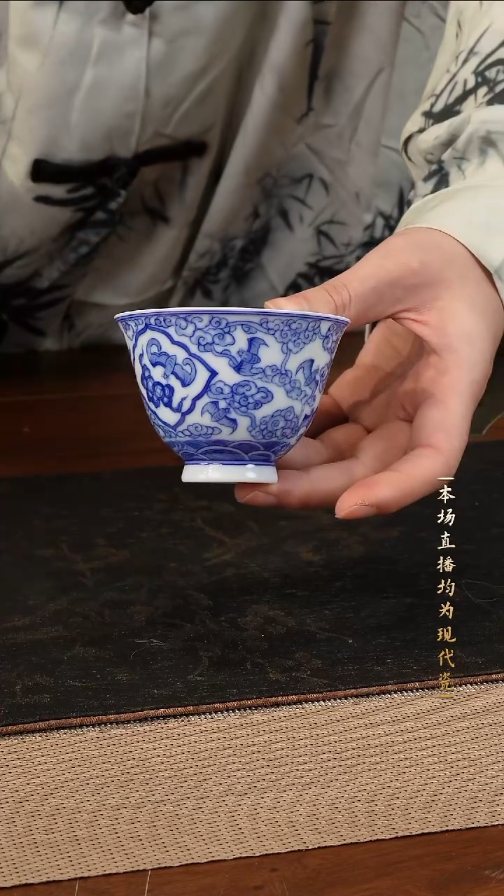 宁封窑青花单杯1