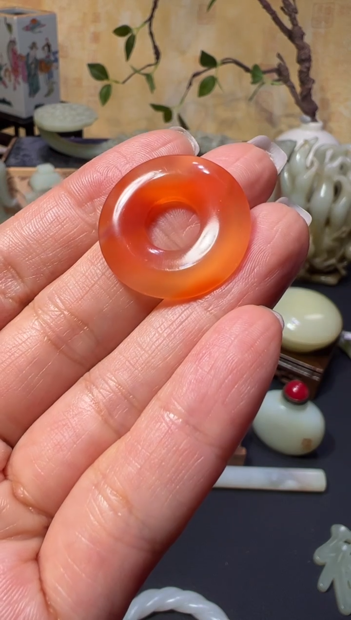 【闪购商品】玛瑙玉髓山西文物商店玛瑙平安扣