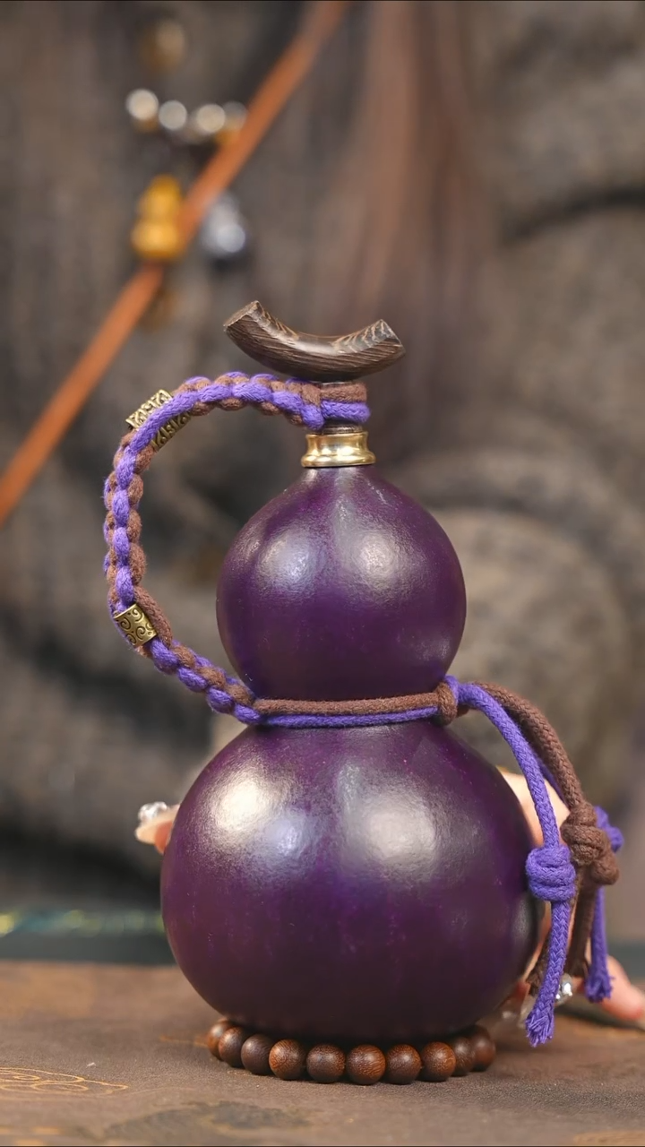 【闪购商品】XH149大漆酒葫芦不包手串及旋转底座