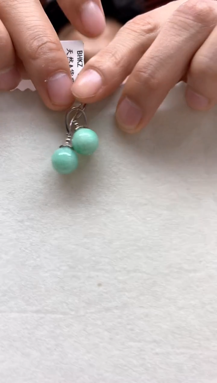 【闪购商品】翡翠耳饰银S925镶嵌耳钩