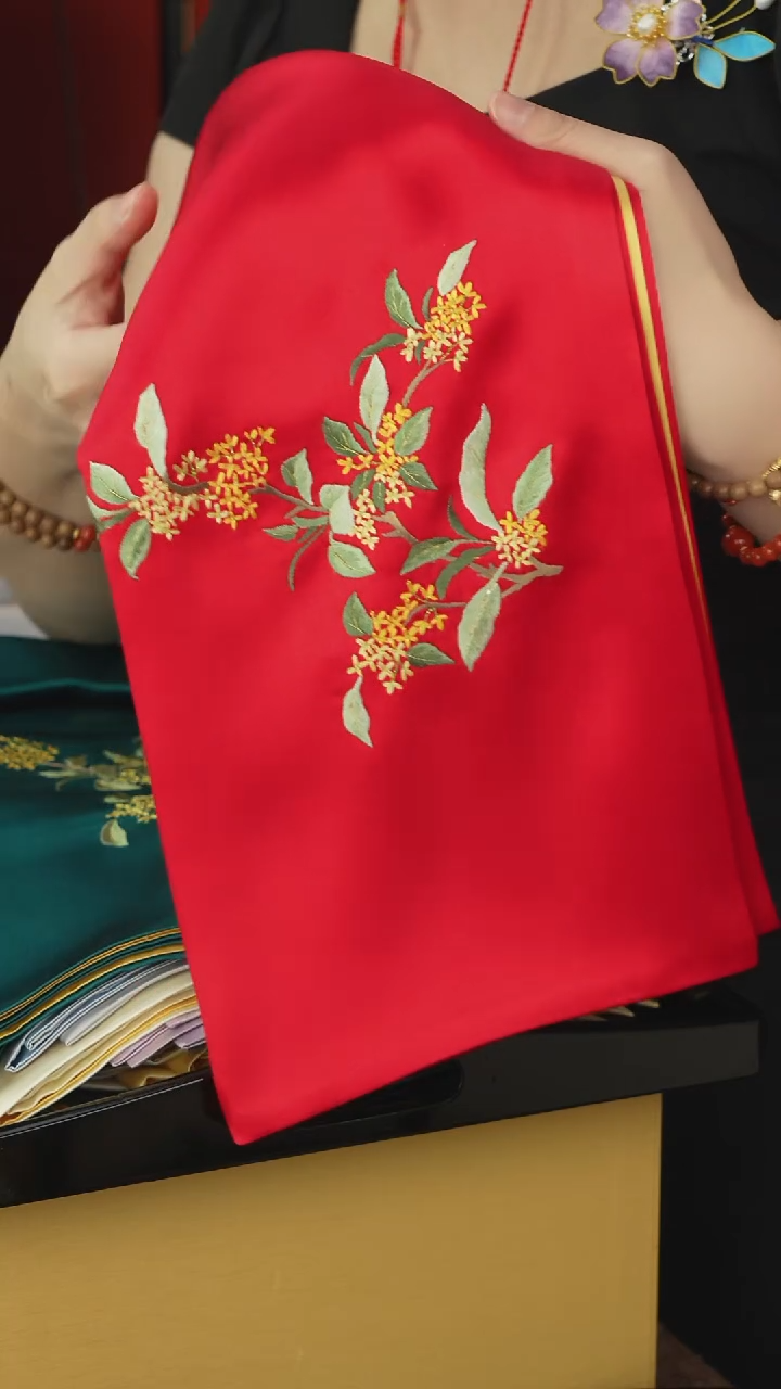 刺绣非遗苏绣围巾不带礼盒介意勿拍