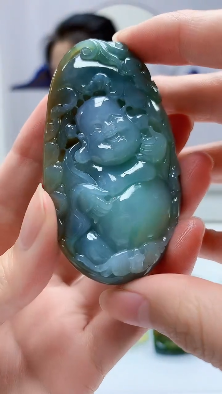 【闪购商品】定制翡翠未镶嵌4902zm-毛货挂件佛272