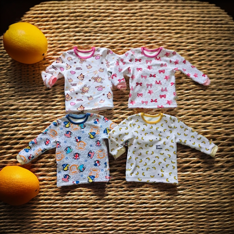 宝宝加绒保暖上衣2件