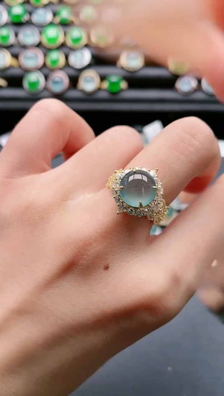 【闪购商品】翡翠戒指银S925镶嵌1111