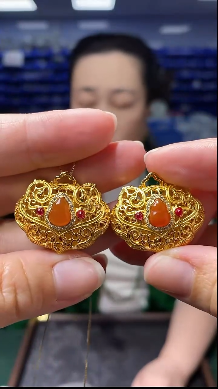 吊坠(不含链)银S925镶嵌南红玛瑙多样性发货发其一